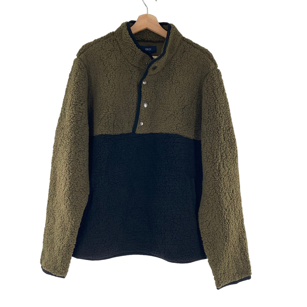 1901 Nordstrom Color Block Fleece Pullover Jacket